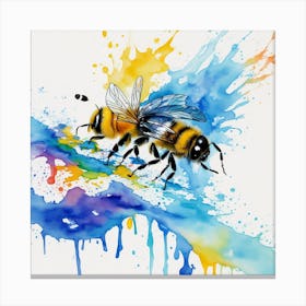 Bee Splash Canvas Print