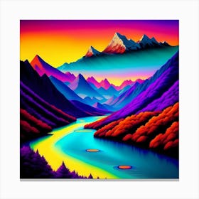 Rainbow In The Mountains 1 Canvas Print