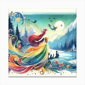 Fairy In The Forest 5 Canvas Print