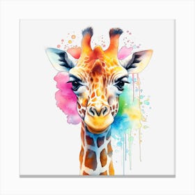 Colorful Giraffe 1 Canvas Print