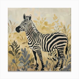 Zebra Pastel Illustration 1 Canvas Print