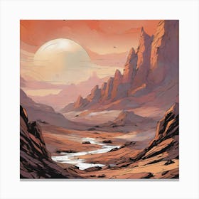 Desert Landscape Canvas Print