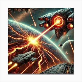 Planet Cracker Scene Converted Canvas Print