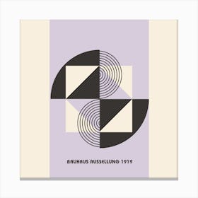 Purple bauhaus poster  Canvas Print