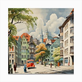 Switzerland Street Scene 3 Canvas Print