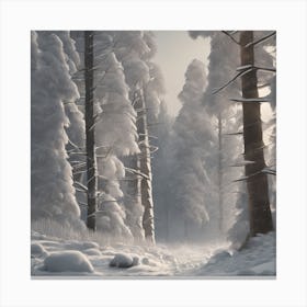 Snowy Forest 14 Canvas Print