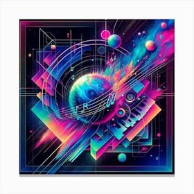 Psychedelic Musical Art Canvas Print