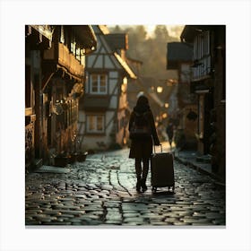 Stockcake Traveler At Dawn 1720412632 Canvas Print