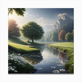 River In The Mountains 6 Canvas Print