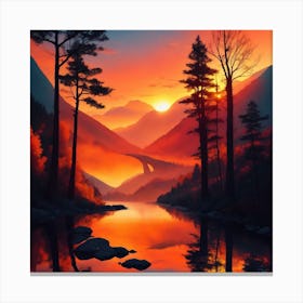 Sunset - Sunset Stock Videos & Royalty-Free Footage Canvas Print