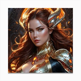 Demon Girl gujgd Canvas Print