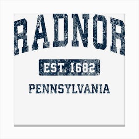 Radnor Pennsylvania Pa Vintage Athletic Sports Design Canvas Print