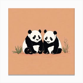 Panda Bears 1 Canvas Print
