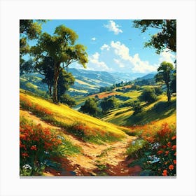 Field Of Flowers Canvas Print