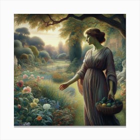 Aphrodite In The Garden Canvas Print