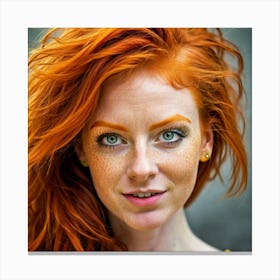 Female Ginger Hair Woman Redhead Unique Distinctive Fiery Vibrant Bright Bold Striking St (6) Canvas Print