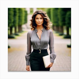 Woman In Business Attire Canvas Print