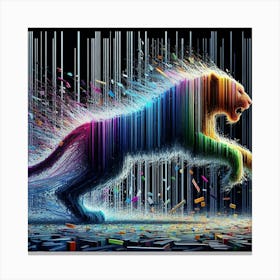 Adobe Lion Canvas Print
