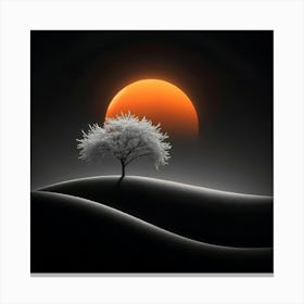 Mystical Tree and Full Moon in Desert 2 Toile