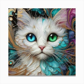 Cat With Blue Eyes 2 Canvas Print