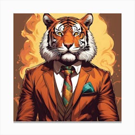 Tiger In A Suit Canvas Print
