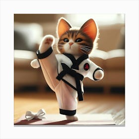 Karate Cat 1 Canvas Print