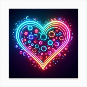 Neon Heart 1 Canvas Print