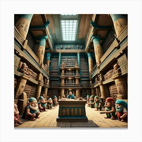 Egyptian Library Canvas Print