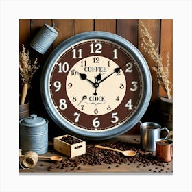 Coffee Clock 3 Canvas Print