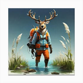 Hunter In The Woods Canvas Print