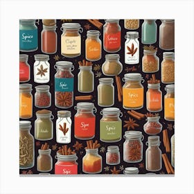 Spice Jars 3 Canvas Print