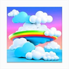 Rainbow Clouds Canvas Print