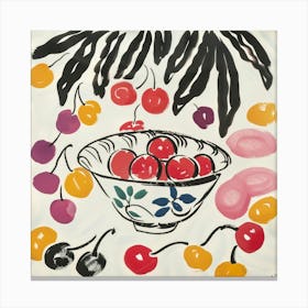 Cherries Matisse Style 13 Canvas Print