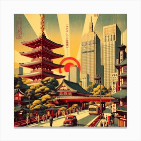 Tokyo City 3 Canvas Print