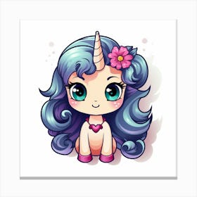 Cute Unicorn 679 Canvas Print