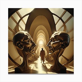 Man In A Tunnel 1 Canvas Print