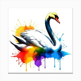 Swan art Canvas Print