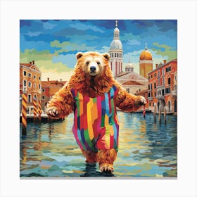 Venice Bear Canvas Print