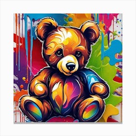 Teddy Bear Painting 3 Canvas Print