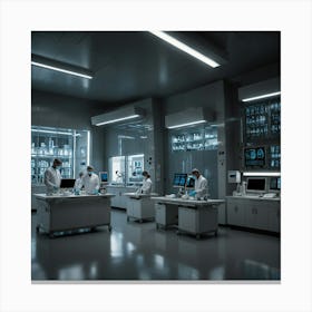 Laboratory In The Dark Canvas Print