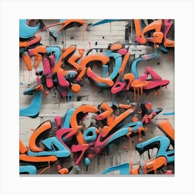 Graffiti Wall Canvas Print