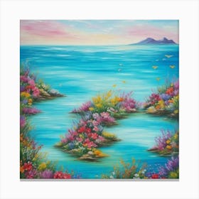 Flowers By The Sea 1 Canvas Print