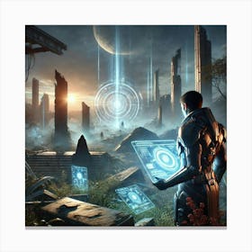 A Sci Fi Themed Scene Depicting Episode 6 Ghosts Of The Past Canvas Print