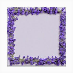 Lavender Flower Frame 2 Canvas Print