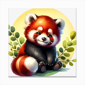 Cute Red Panda Canvas Print