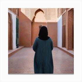Woman In A Mosque Canvas Print