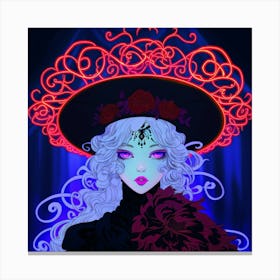 Girl In A Hat 6 Canvas Print