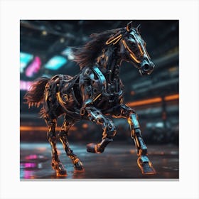 Futuristic Horse 2 Canvas Print