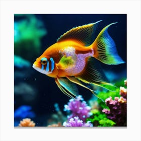 Fish In An Aquarium Canvas Print