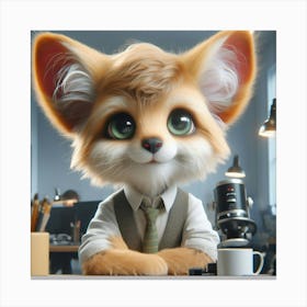 Fox In Business Suit Canvas Print